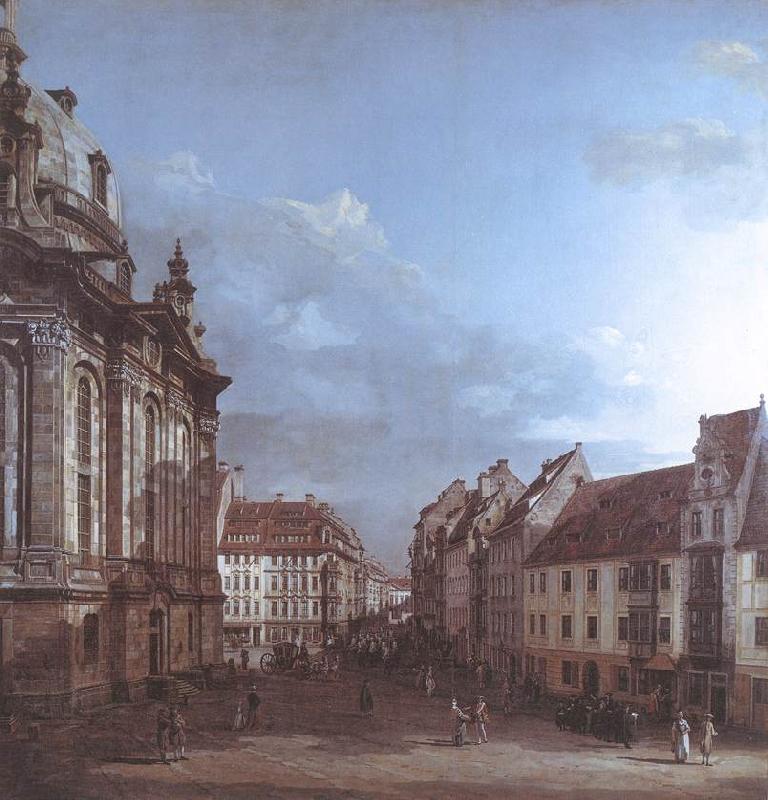 BELLOTTO, Bernardo Dresden, the Frauenkirche and the Rampische Gasse